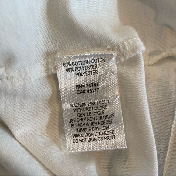 Natural Reflections Merry & Bright Raglan TShirt Women's XL Christmas White Gray - Picture 5 of 5